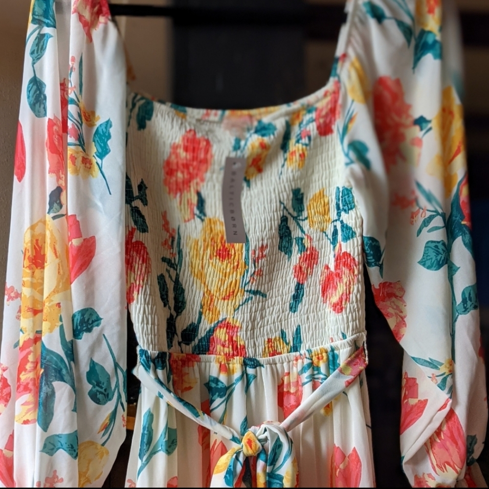 Baltic Born Cynthia Floral Midi Dress, Size Small, New with Tags